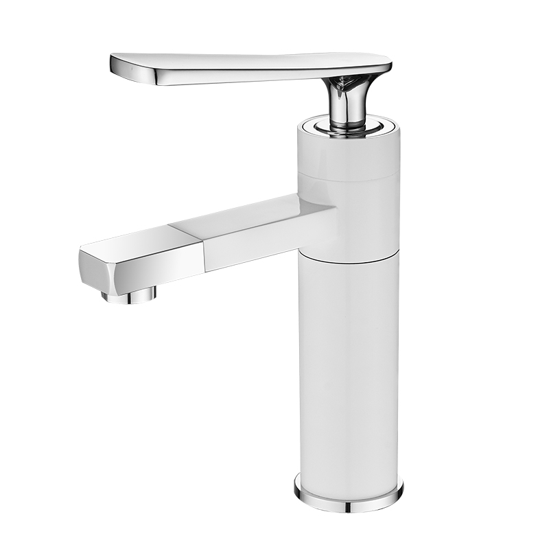 white color basin faucet