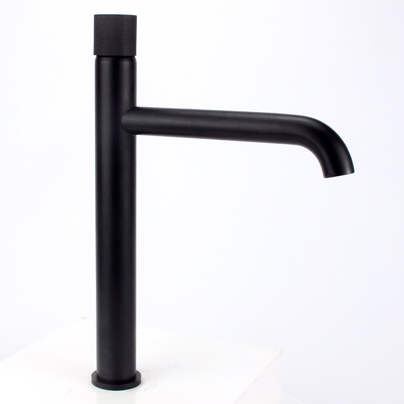 heightened black basin water faucets