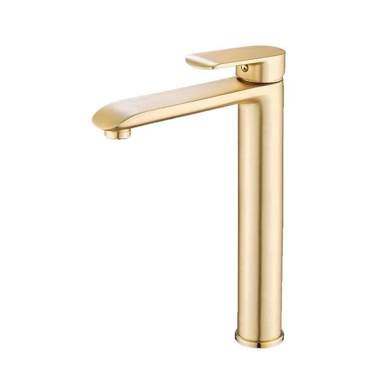 golden color bathroom vanity basin faucets