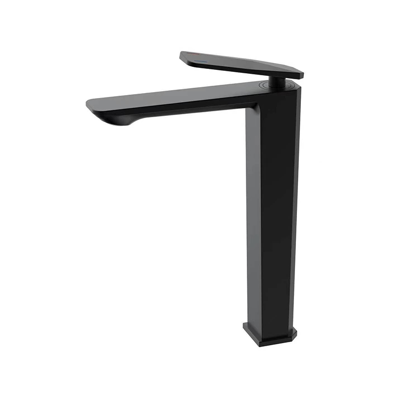 single handle black tall basin faucets