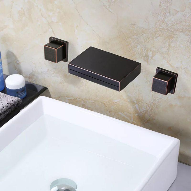 in-wall black concealed basin mixer water taps