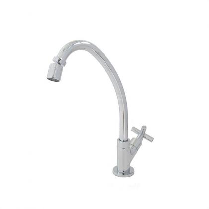 Wall mount brass cold water kitchen tap