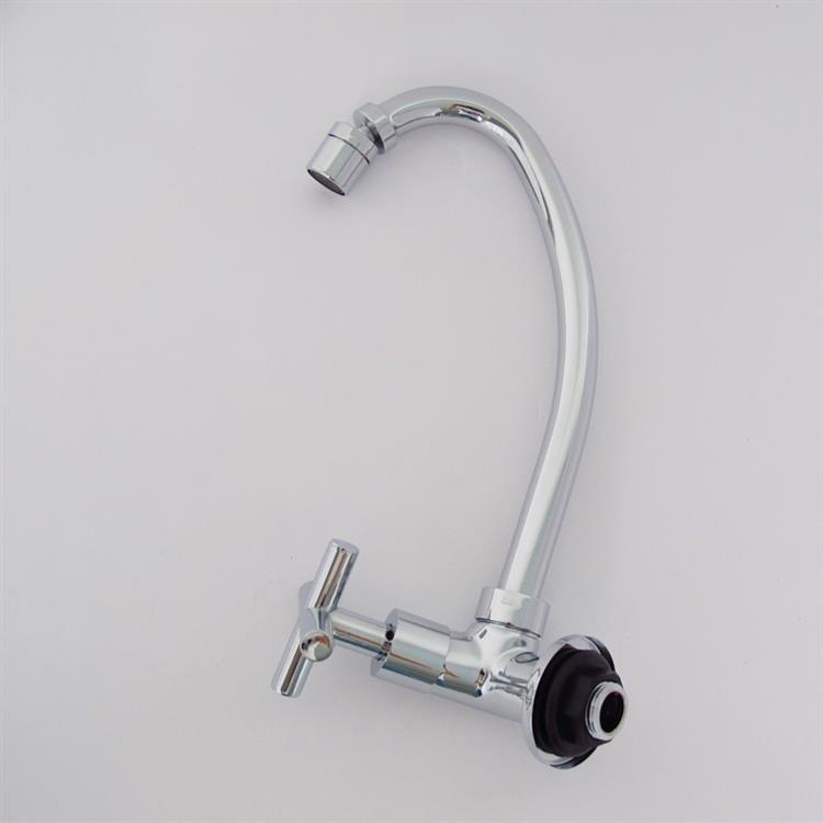 Wall mounted cold water kitchen sink tap