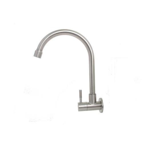 Wall mounted cold water kitchen sink faucet