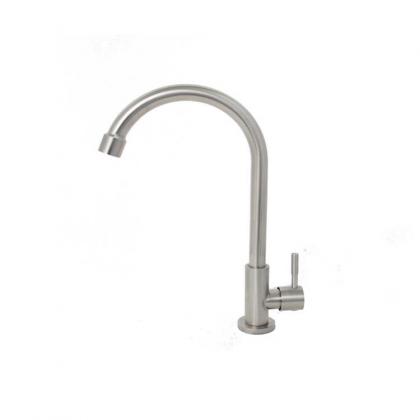 Deck mounted 304SUS cold water kitchen sink faucet