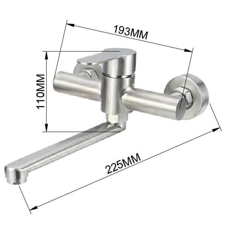 wall mounted 304SUS kitchen faucet water tap