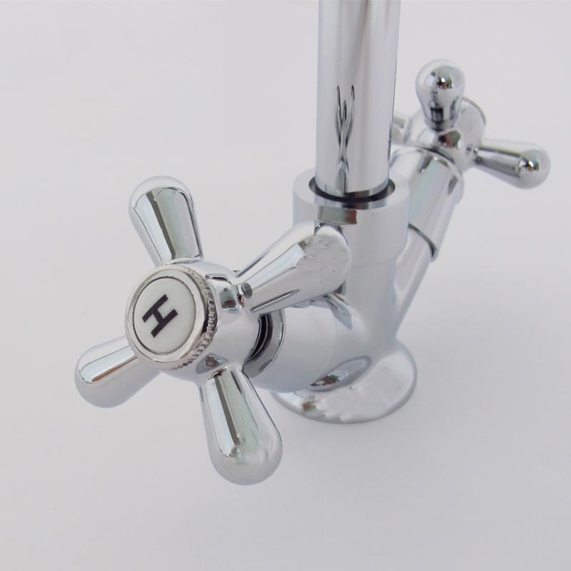Deck dual handle kitchen water tap